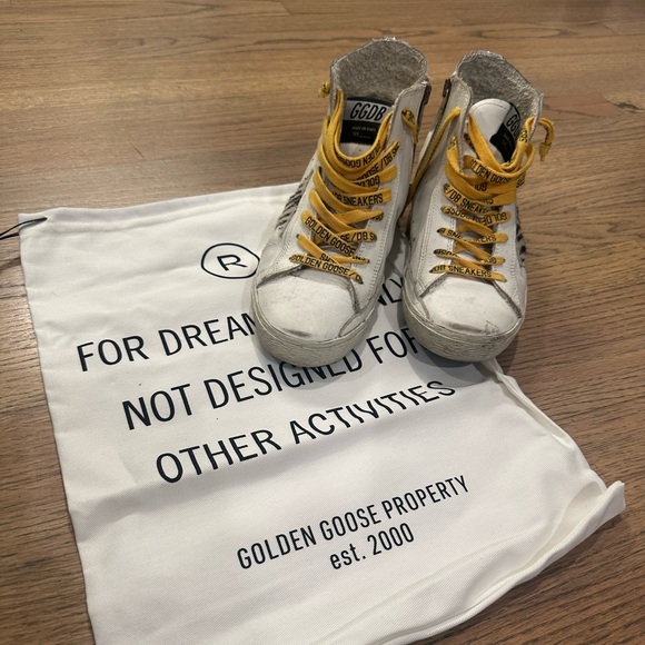 Golden goose boxer high top leather sneakers - Picture 2 of 3